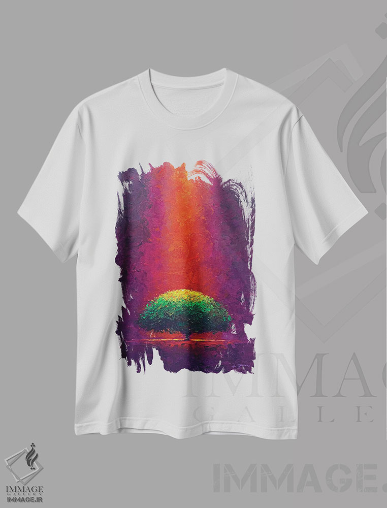 تیشرت طرح دار پاییز نارنجی، دکور معاصر اثر آلساندرو پیراس | immage.ir