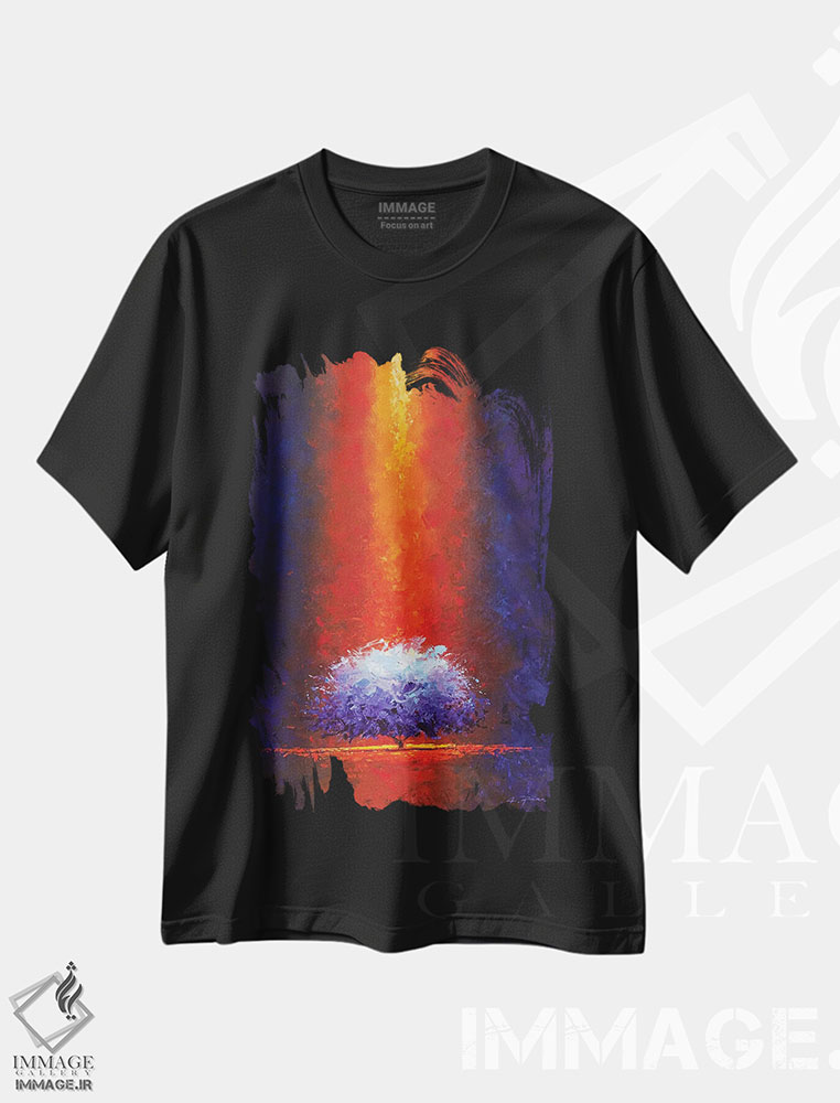 تیشرت طرح دار تاج سفید، دکور معاصر اثر آلساندرو پیراس | فروشگاه ایماژ