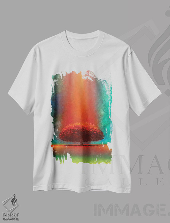 تیشرت طرح دار درخت کیهانی، دکور معاصر اثر آلساندرو پیراس | immage.ir