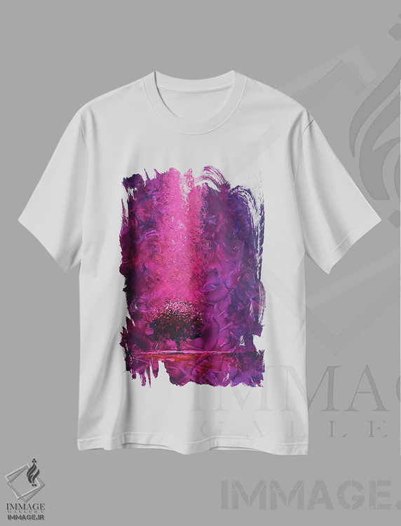 تیشرت طرح دار بنفش تیره، دکور معاصر اثر آلساندرو پیراس | immage.ir