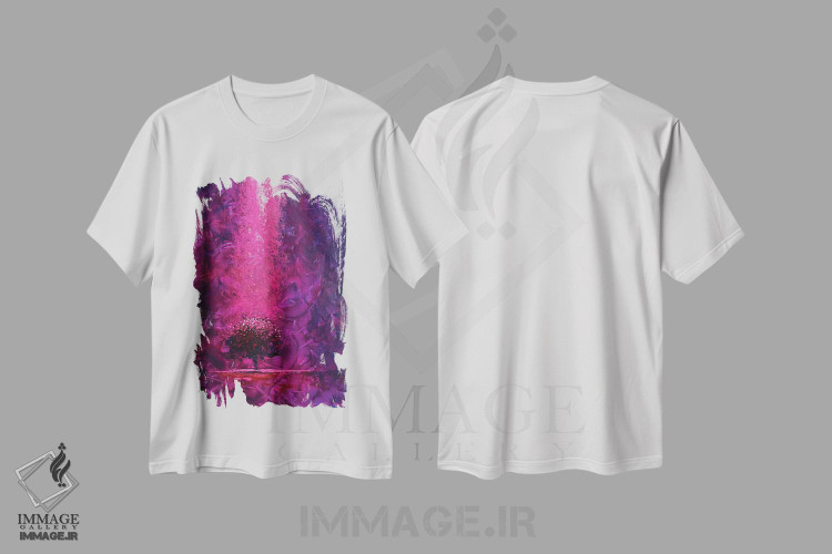 تیشرت طرح دار بنفش تیره، دکور معاصر اثر آلساندرو پیراس | immage.ir