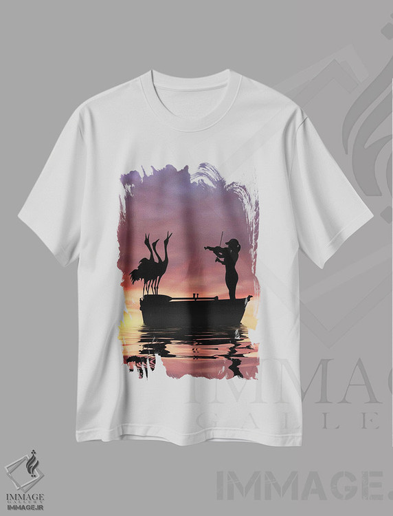 تیشرت طرح دار آواز غروب، عکاسی ترکیبی اثر عبدالله ایویندار | immage.ir