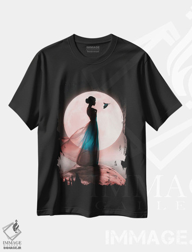 تیشرت طرح دار پری ماه، هنر دیجیتال اثر عبدالله ایویندار | فروشگاه ایماژ