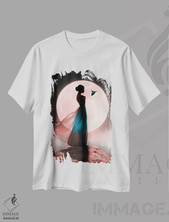تیشرت طرح دار پری ماه، هنر دیجیتال اثر عبدالله ایویندار | immage.ir