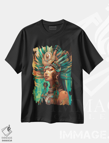 تیشرت طرح دار مایایی، تزئینی اثر عبدالله ایویندار | فروشگاه ایماژ