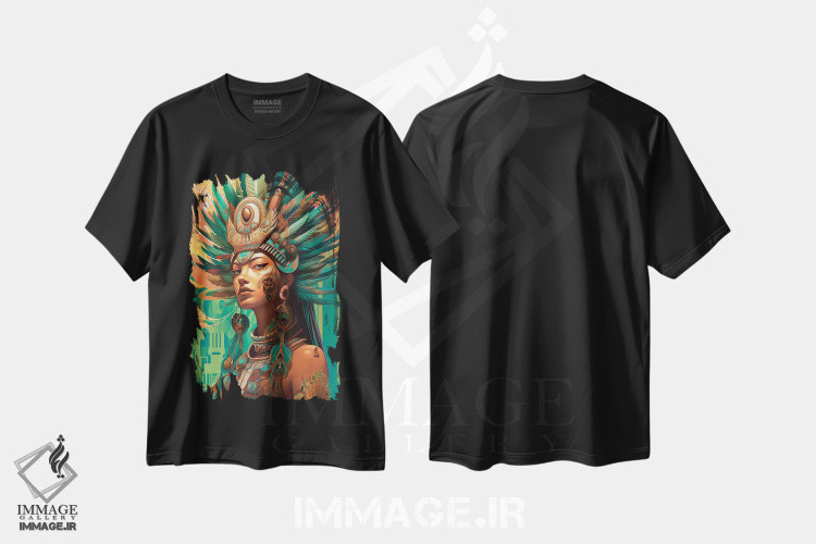 تیشرت طرح دار مایایی، تزئینی اثر عبدالله ایویندار | فروشگاه ایماژ