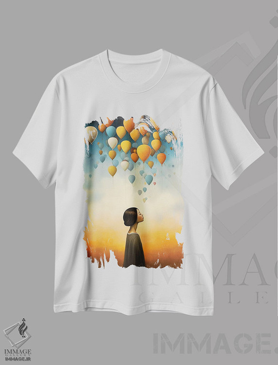 تیشرت طرح دار بالن، دکور آسیایی اثر عبدالله ایویندار | immage.ir