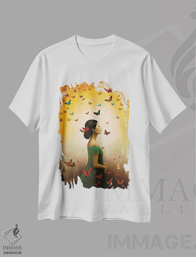 تیشرت طرح دار کلبک، دکور آسیایی اثر عبدالله ایویندار | immage.ir