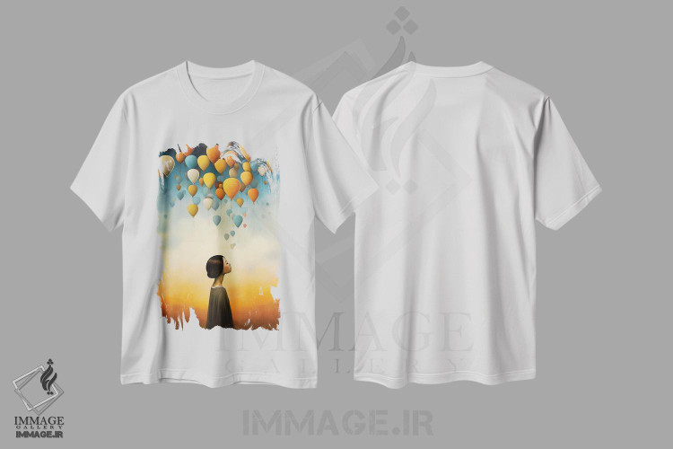 تیشرت طرح دار بالن، دکور آسیایی اثر عبدالله ایویندار | immage.ir