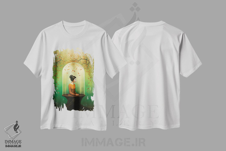 تیشرت طرح دار نفس، دکور آسیایی اثر عبدالله ایویندار | immage.ir