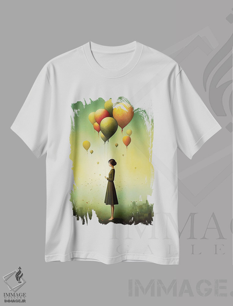 تیشرت طرح دار انتظار، دکور آسیایی اثر عبدالله ایویندار | immage.ir