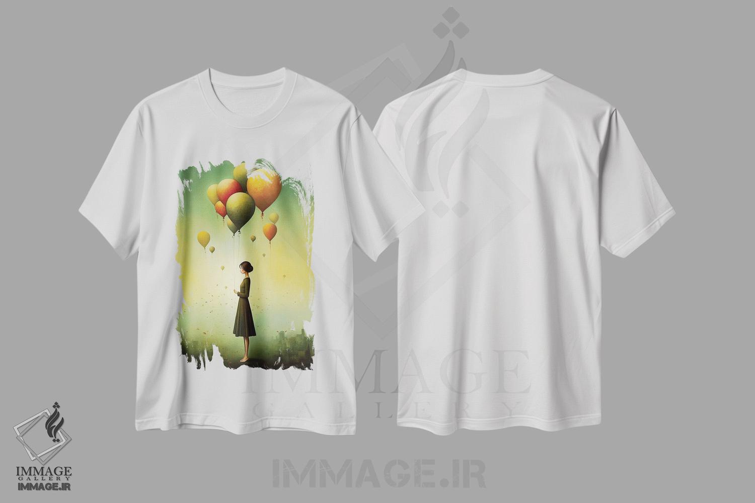تیشرت طرح دار انتظار، دکور آسیایی اثر عبدالله ایویندار | immage.ir