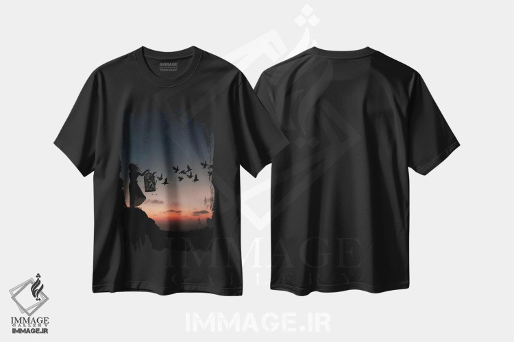 تیشرت طرح دار پرندگان آزاد، عکاسی ترکیبی اثر عبدالله ایویندار | فروشگاه ایماژ