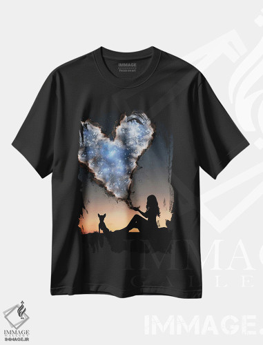 تیشرت طرح دار قلب، عکاسی ترکیبی اثر عبدالله ایویندار | فروشگاه ایماژ