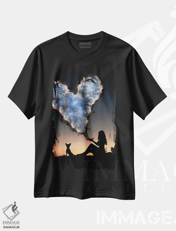 تیشرت طرح دار قلب، عکاسی ترکیبی اثر عبدالله ایویندار | فروشگاه ایماژ