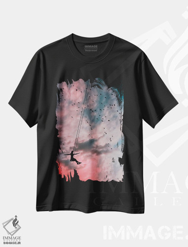 تیشرت طرح دار در آسمان، عکاسی ترکیبی اثر عبدالله ایویندار | فروشگاه ایماژ