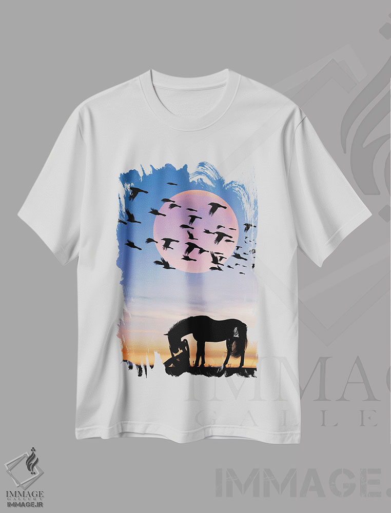 تیشرت طرح دار اسب و زن، عکاسی ترکیبی اثر عبدالله ایویندار | immage.ir