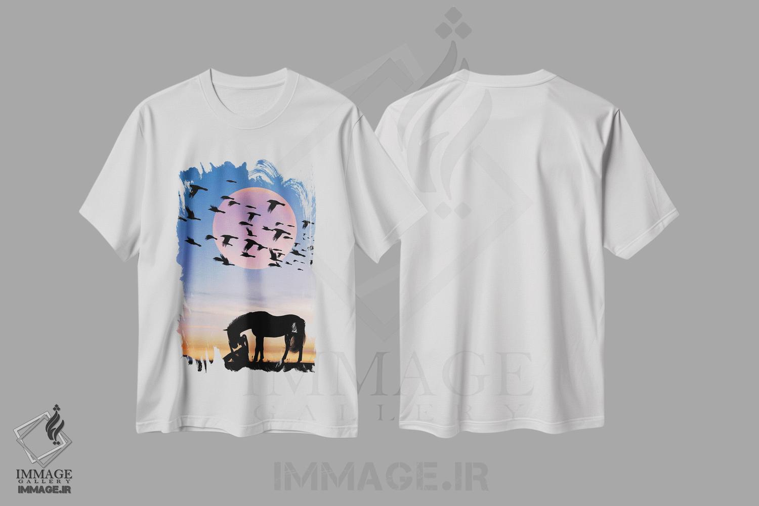 تیشرت طرح دار اسب و زن، عکاسی ترکیبی اثر عبدالله ایویندار | immage.ir