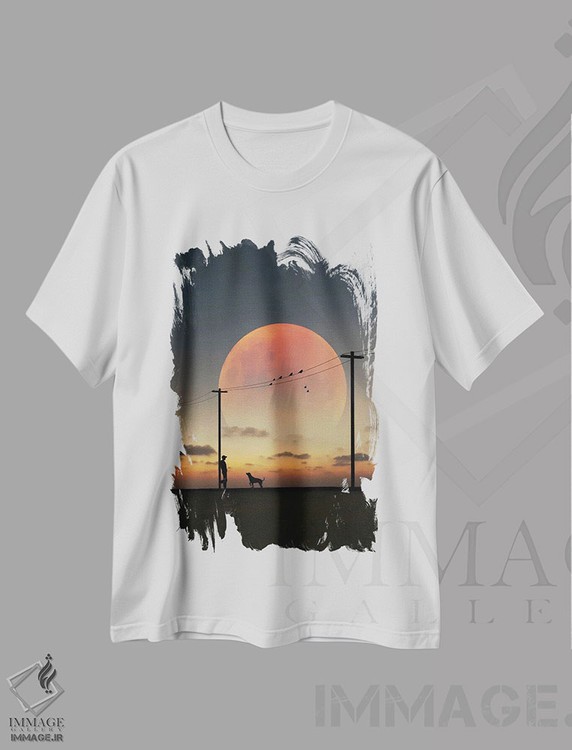 تیشرت طرح دار مرد و سگ، عکاسی ترکیبی اثر عبدالله ایویندار | immage.ir