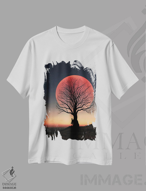 تیشرت طرح دار ماه و مرد دو، عکاسی ترکیبی اثر عبدالله ایویندار | immage.ir