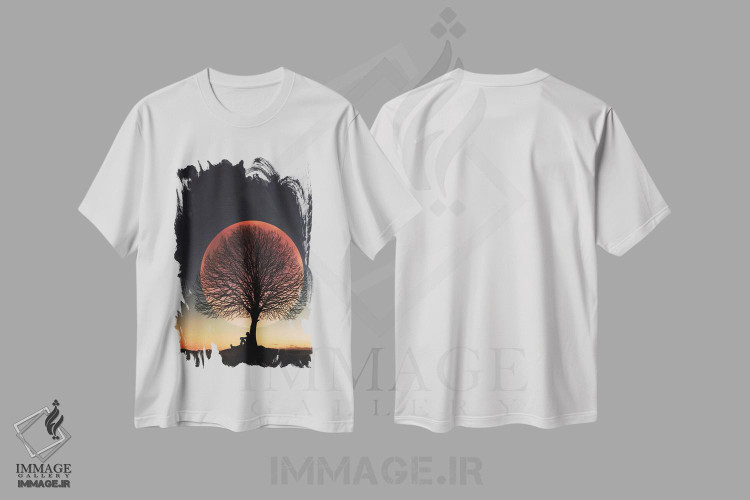 تیشرت طرح دار ماه و مرد یک، عکاسی ترکیبی اثر عبدالله ایویندار | immage.ir