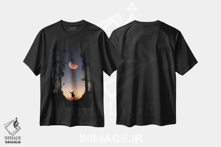 تیشرت طرح دار توله ها و آهوها، عکاسی ترکیبی اثر عبدالله ایویندار | فروشگاه ایماژ