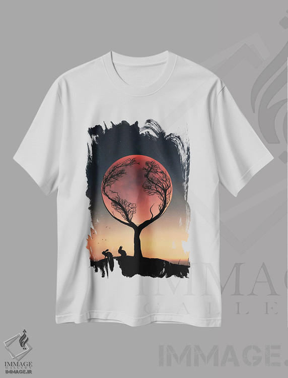 تیشرت طرح دار خرگوش و ماه کامل، عکاسی ترکیبی اثر عبدالله ایویندار | immage.ir