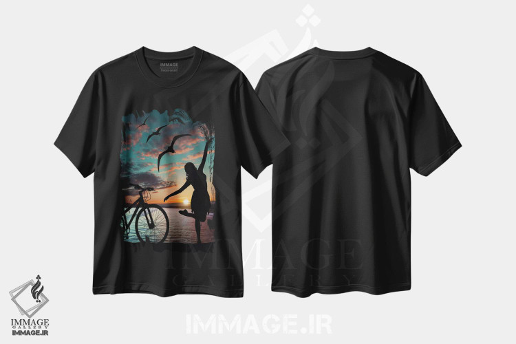 تیشرت طرح دار سیلوئت، عکاسی ترکیبی اثر عبدالله ایویندار | فروشگاه ایماژ