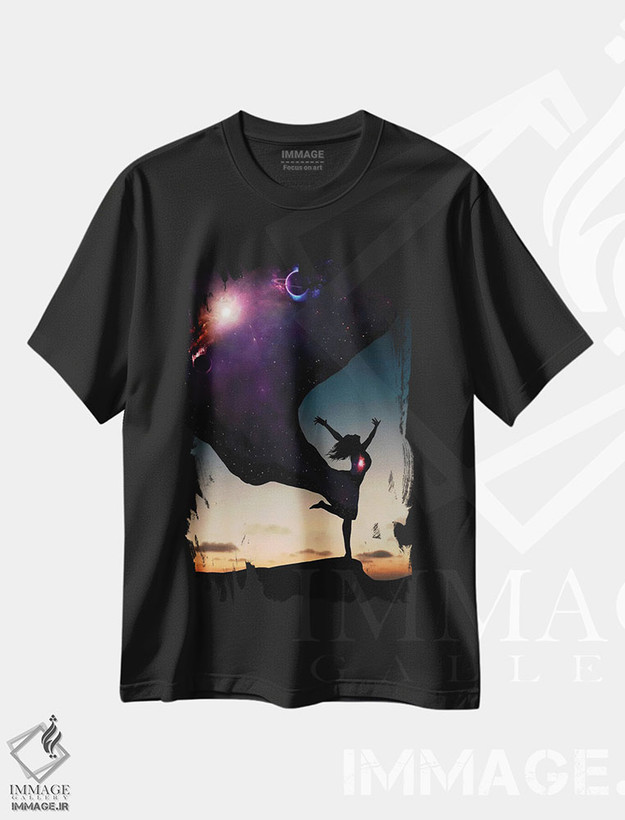 تیشرت طرح دار راه فضایی، عکاسی ترکیبی اثر عبدالله ایویندار | فروشگاه ایماژ