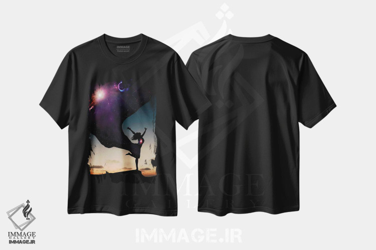 تیشرت طرح دار راه فضایی، عکاسی ترکیبی اثر عبدالله ایویندار | فروشگاه ایماژ