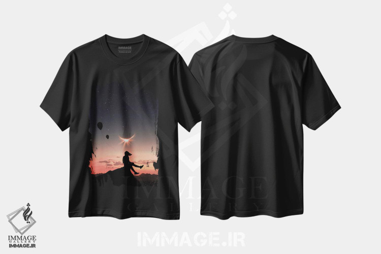 تیشرت طرح دار بالون دو، عکاسی ترکیبی اثر عبدالله ایویندار | فروشگاه ایماژ