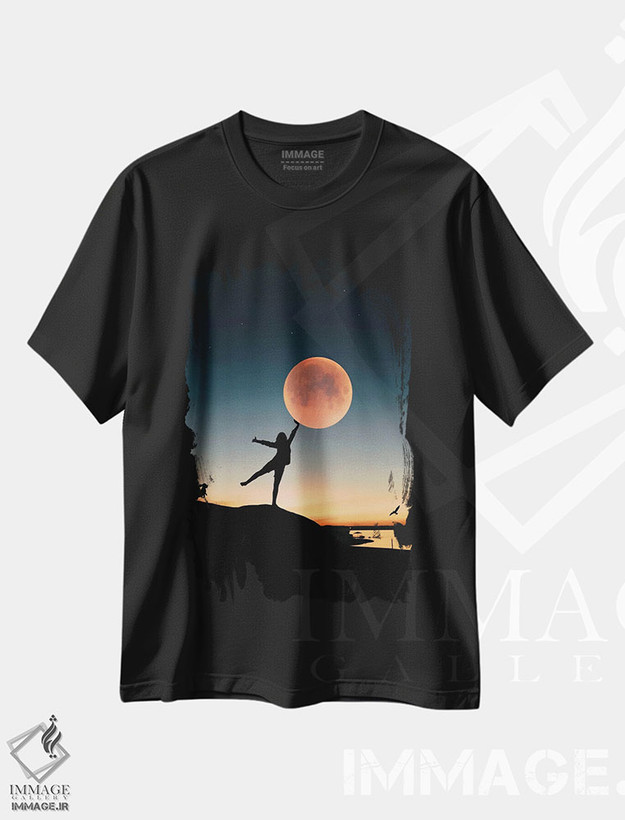 تیشرت طرح دار دستیابی به ماه، عکاسی ترکیبی اثر عبدالله ایویندار | فروشگاه ایماژ