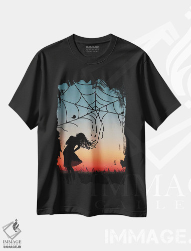 تیشرت طرح دار تار عنکبوت، عکاسی ترکیبی اثر عبدالله ایویندار | فروشگاه ایماژ