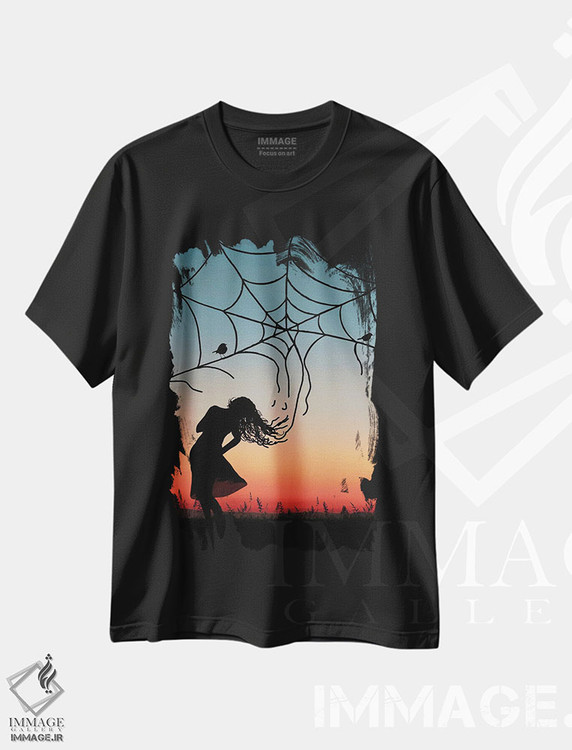 تیشرت طرح دار تار عنکبوت، عکاسی ترکیبی اثر عبدالله ایویندار | فروشگاه ایماژ
