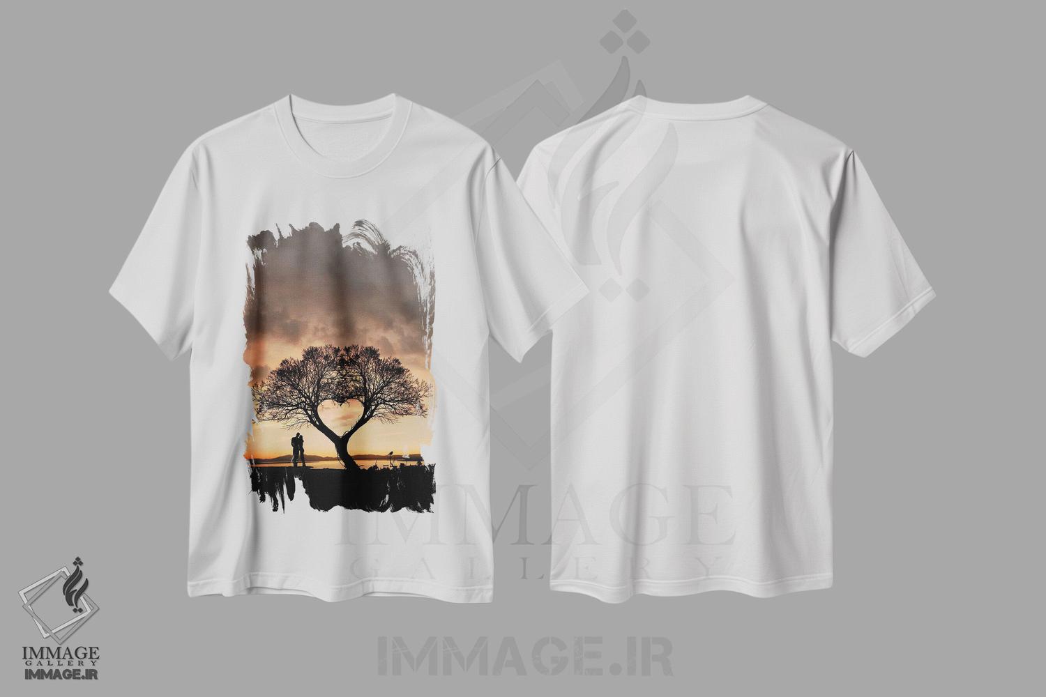 تیشرت طرح دار درخت و قلب، عکاسی ترکیبی اثر عبدالله ایویندار | immage.ir