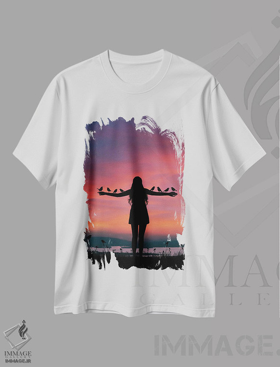 تیشرت طرح دار آشیانه پرندگان، مدیوم اثر عبدالله ایویندار | immage.ir