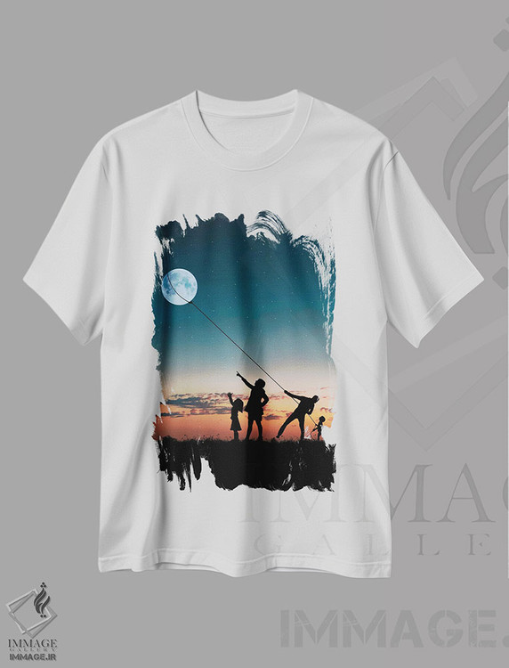 تیشرت طرح دار خانواده، مدیوم اثر عبدالله ایویندار | immage.ir