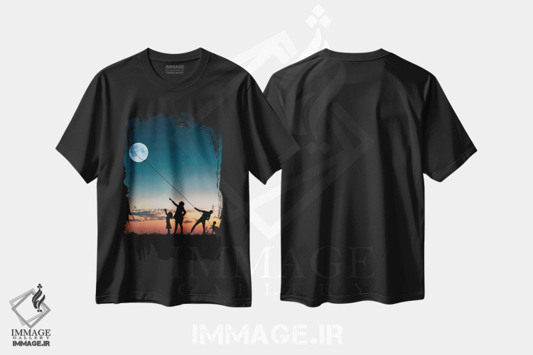 تیشرت طرح دار خانواده، مدیوم اثر عبدالله ایویندار | فروشگاه ایماژ