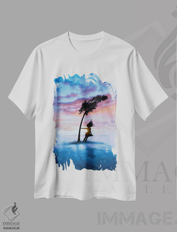 تیشرت طرح دار طوفان، مدیوم اثر عبدالله ایویندار | immage.ir