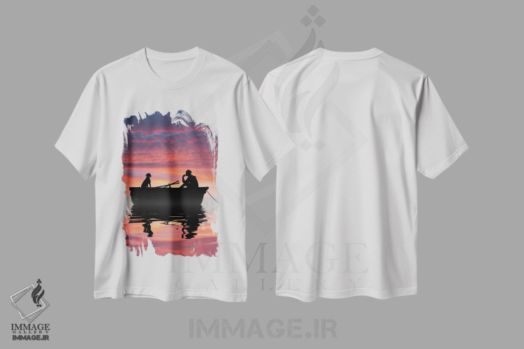 تیشرت طرح دار دوست وفادار من، مدیوم اثر عبدالله ایویندار | immage.ir