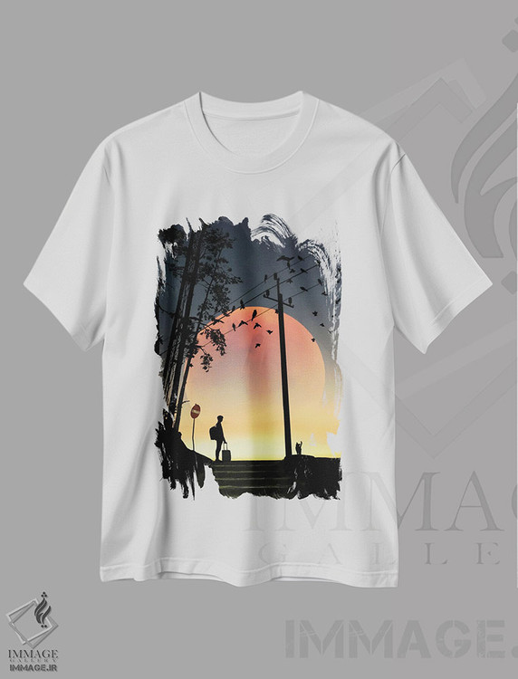 تیشرت طرح دار سفر، مدیوم اثر عبدالله ایویندار | immage.ir