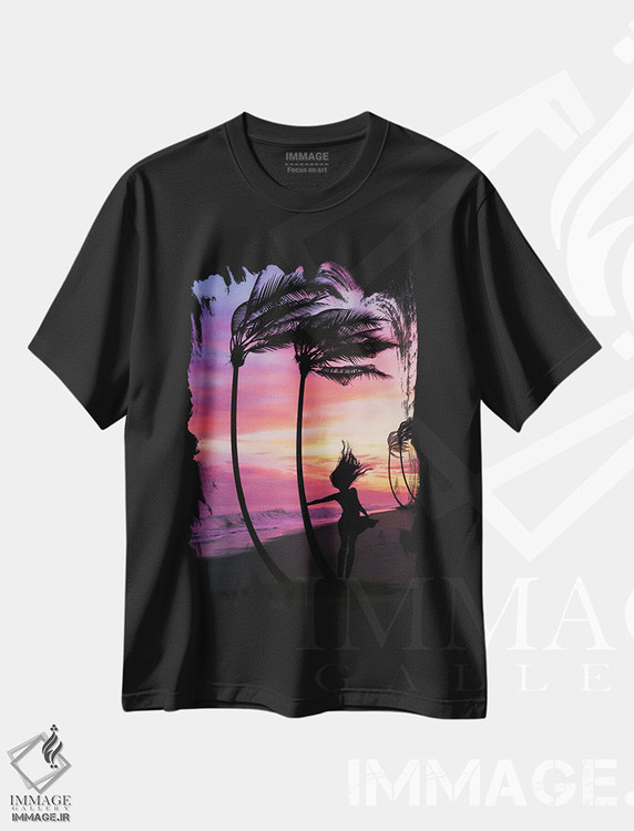 تیشرت طرح دار باد پاییزی، عکاسی ترکیبی اثر عبدالله ایویندار | فروشگاه ایماژ