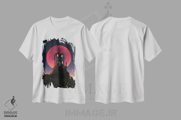 تیشرت طرح دار شبی با ماه کامل، عکاسی ترکیبی اثر عبدالله ایویندار | immage.ir