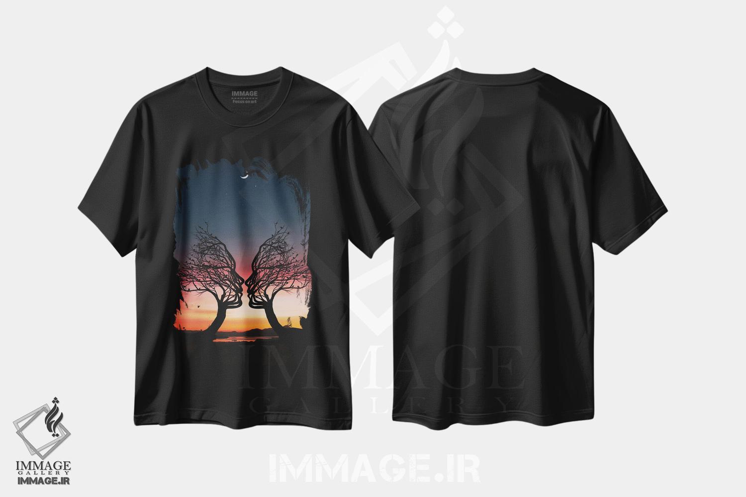 تیشرت طرح دار من و تو، عکاسی ترکیبی اثر عبدالله ایویندار | فروشگاه ایماژ