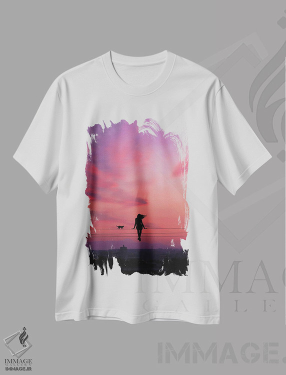 تیشرت طرح دار منظره شبانگاهی، عکاسی ترکیبی اثر عبدالله ایویندار | immage.ir