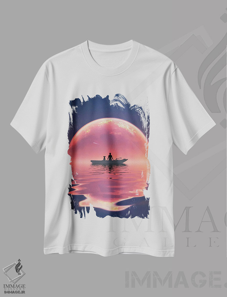 تیشرت طرح دار غروب آرام، عکاسی ترکیبی اثر عبدالله ایویندار | immage.ir