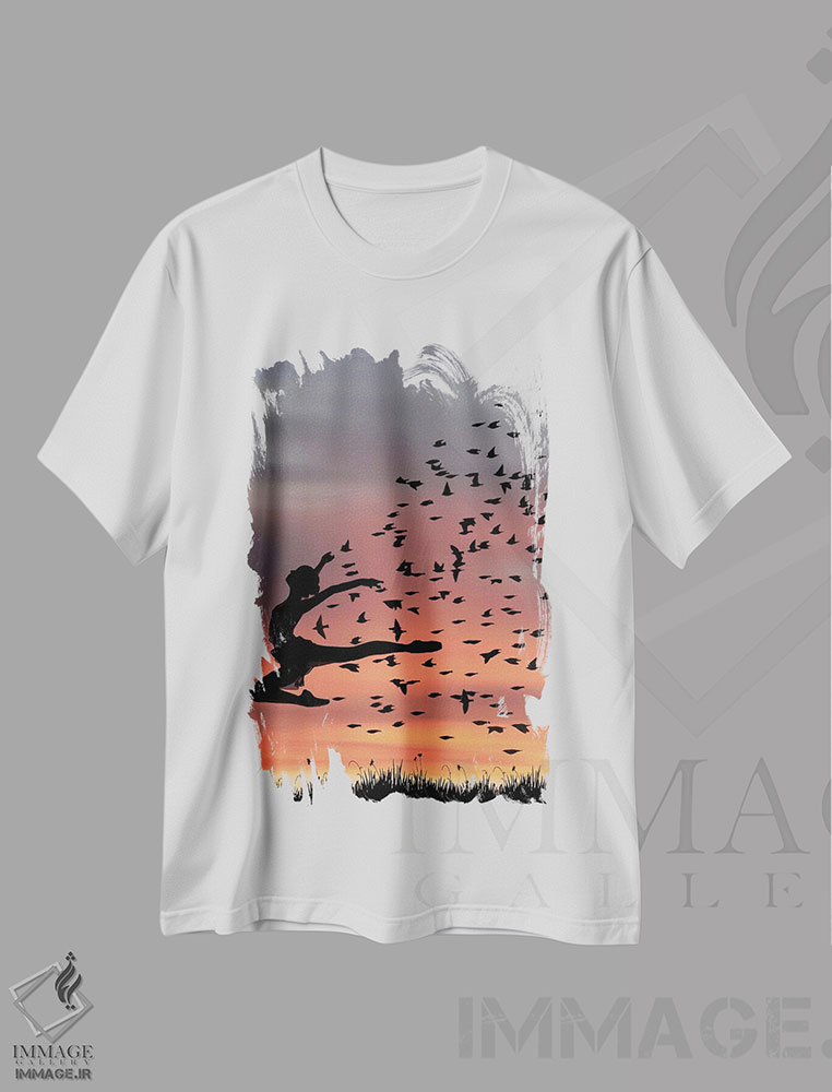 تیشرت طرح دار رقص پرندگان، عکاسی ترکیبی اثر عبدالله ایویندار | immage.ir