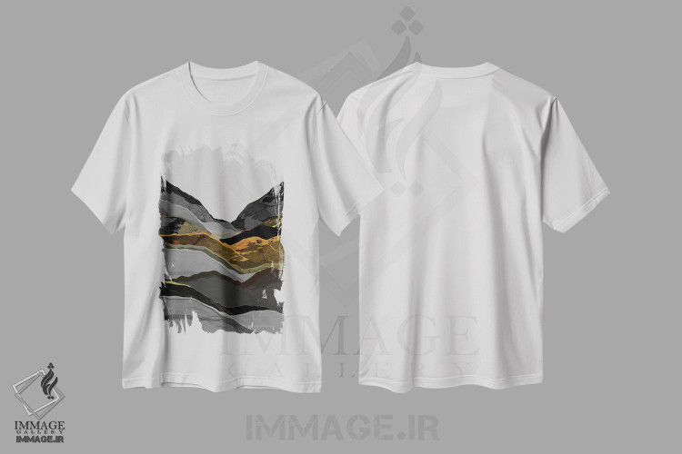 تیشرت طرح دار کوه های زیبا ۲، آبستره اثر آنجِل استوز | immage.ir