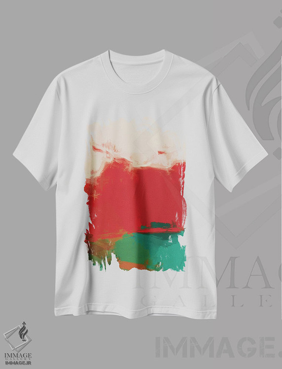 تیشرت طرح دار گرگ ومیش قرمز ۲ اثر آنجِل استوز | immage.ir