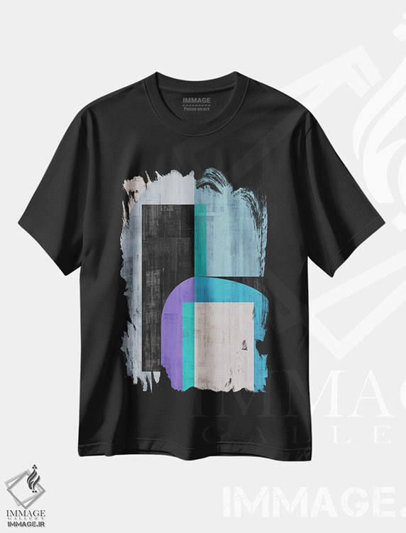 تیشرت طرح دار گوشه های گرد ۴ اثر آنجِل استوز | فروشگاه ایماژ